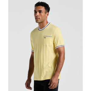 Cotton Ribbed Collar Tee (Popcorn) 