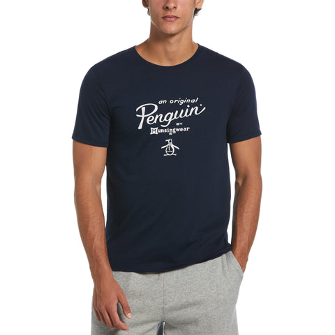 Ringer T-Shirt With Graphic Logo (Navy) 