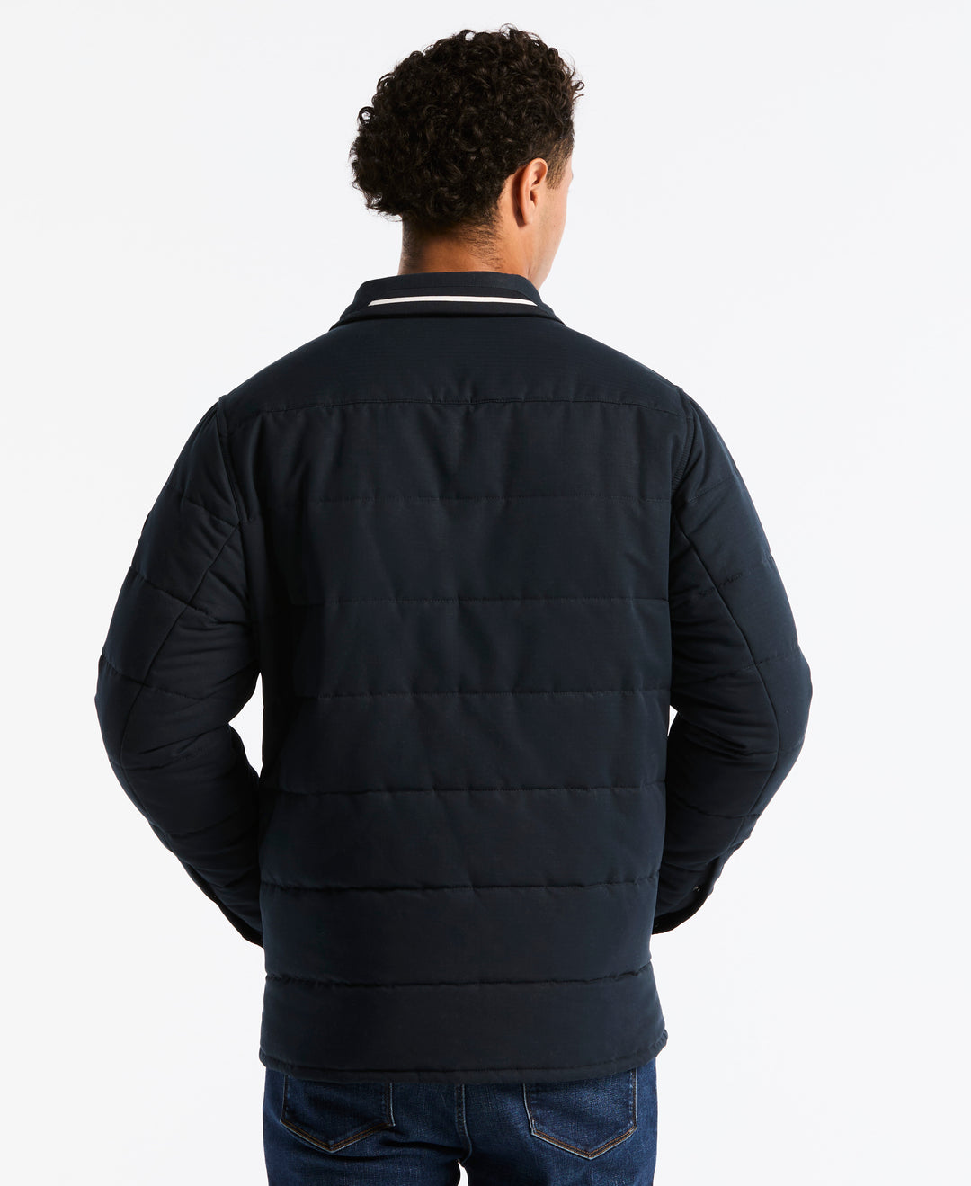 Ripstop Polyfill Quilted Shirt Jacket (Dark Sapphire) 
