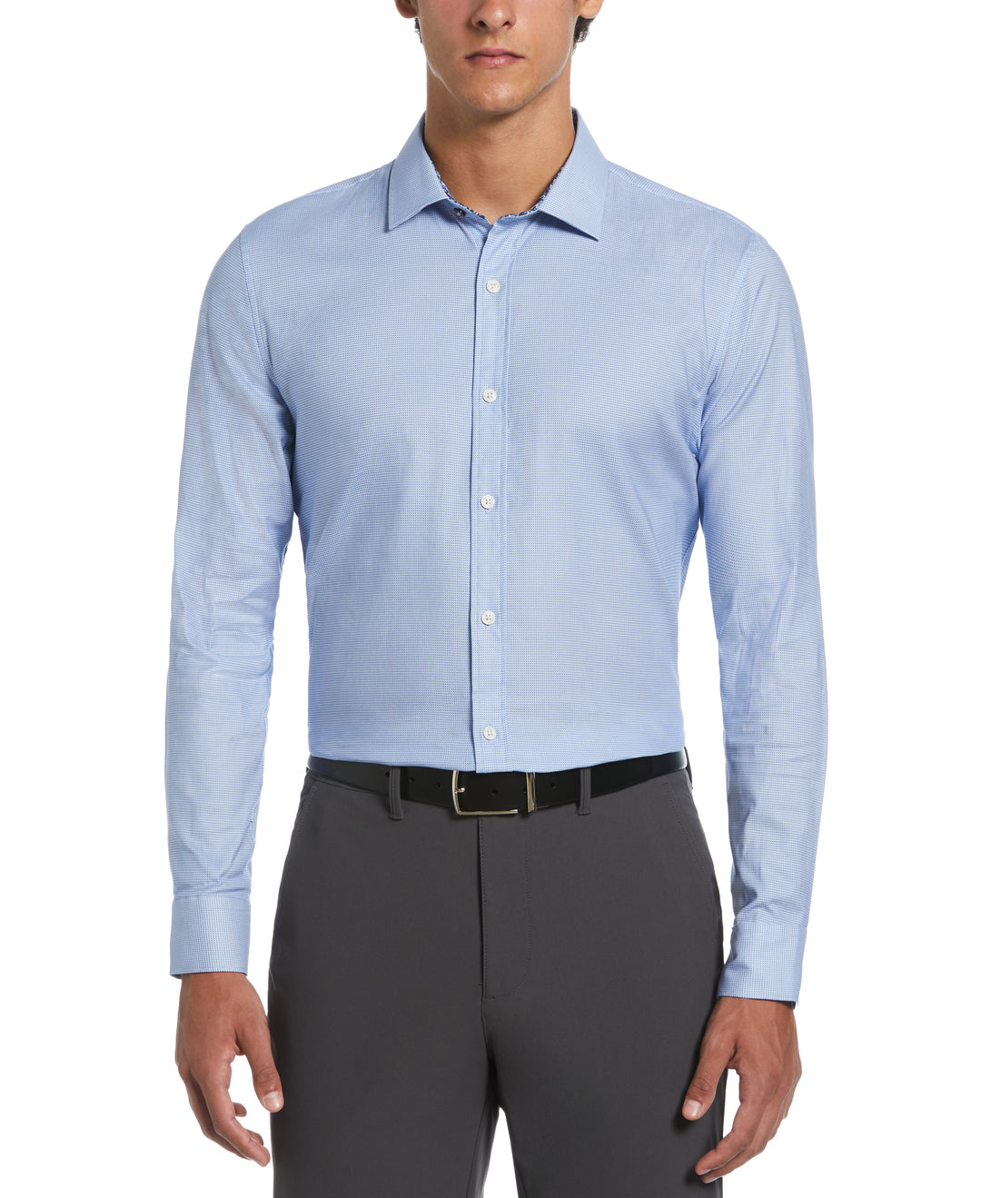Royal Texture Print Dress Shirt  (Lt Blue) 