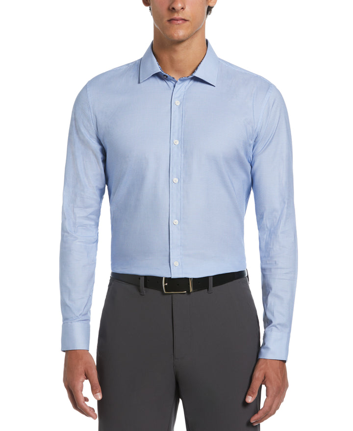Royal Texture Print Dress Shirt  (Lt Blue) 