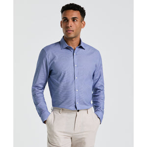 Royal Texture Print Dress Shirt (Navy) 