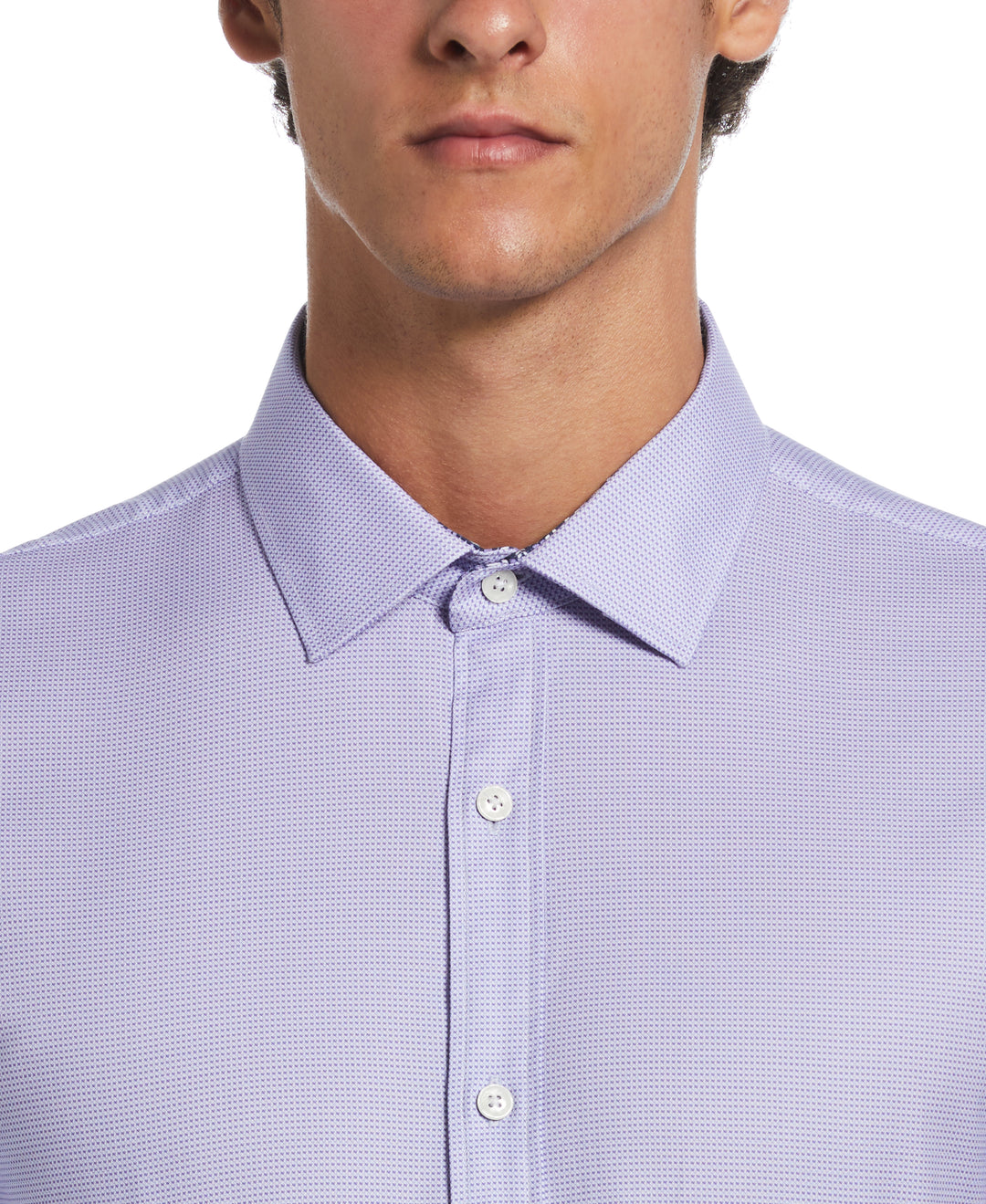 Royal Texture Print Dress Shirt  (Purple) 