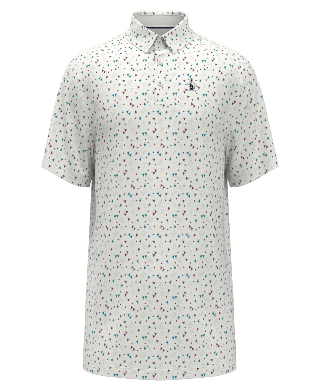 Sake-Tini Novelty Print Golf Polo-Golf Polos-Bright White-XS-Original Penguin