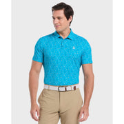 Sake-Tini Novelty Print Golf Polo-Golf Polos-Caribbean Sea-XS-Original Penguin