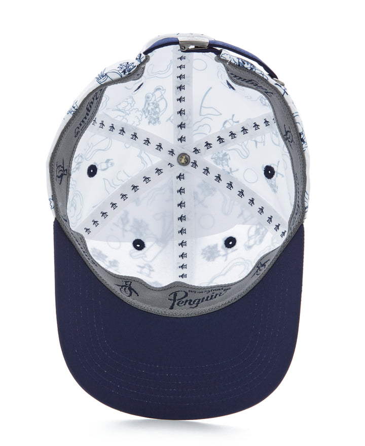 Printed Golf Hat (Bright White) 