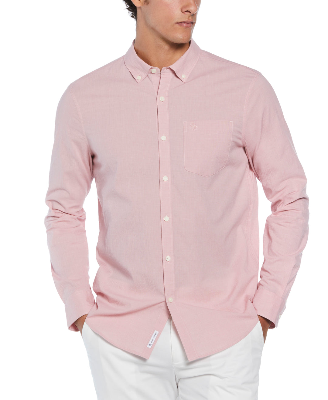 EcoVero Oxford Stretch Long Sleeve Shirt (Dusty Rose) 