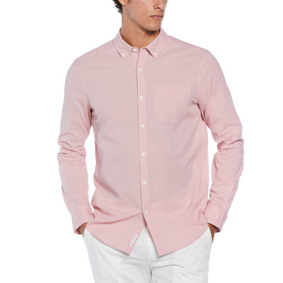 EcoVero Oxford Stretch Long Sleeve Shirt (Dusty Rose) 