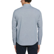 EcoVero Oxford Stretch Long Sleeve Shirt (Blue Wing Teal) 