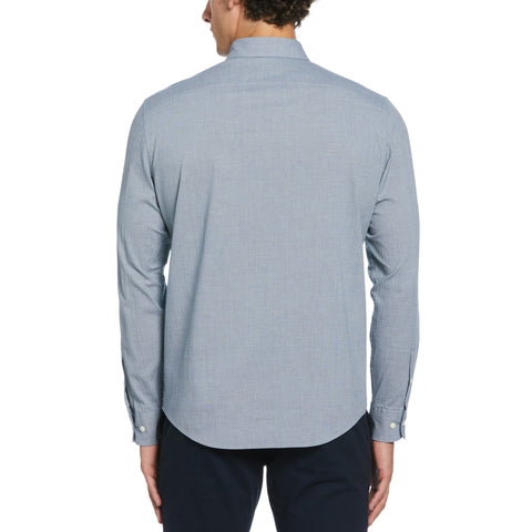 EcoVero Oxford Stretch Long Sleeve Shirt (Blue Wing Teal) 