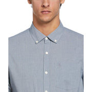 EcoVero Oxford Stretch Long Sleeve Shirt (Blue Wing Teal) 