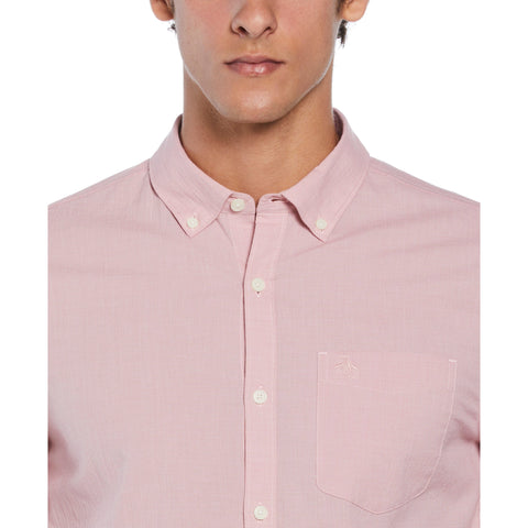 EcoVero Oxford Stretch Long Sleeve Shirt (Dusty Rose) 