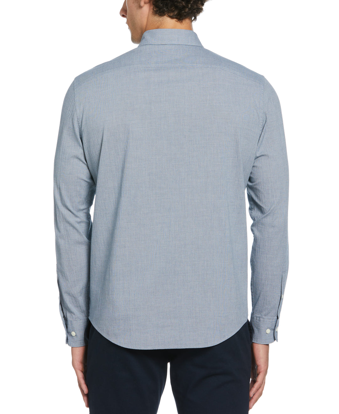 EcoVero Oxford Stretch Long Sleeve Shirt (Blue Wing Teal) 