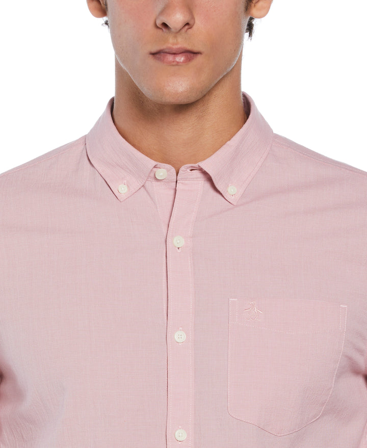 EcoVero Oxford Stretch Long Sleeve Shirt (Dusty Rose) 