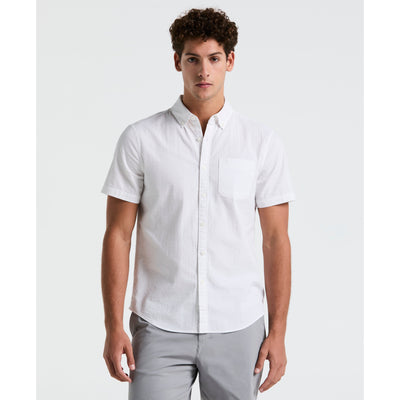 Seersucker Short Sleeve Shirt (Bright White) 