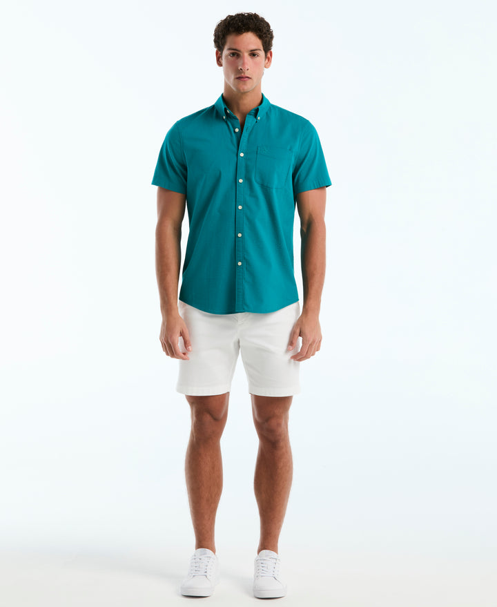 Seersucker Short Sleeve Shirt (Deep Lake) 