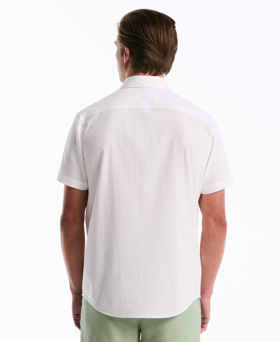 Seersucker Short Sleeve Shirt (Bright White) 