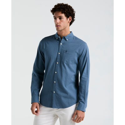 Seersucker Stripe Shirt (Copen Blue) 