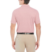 Short Sleeve All-Over Heritage Geo Print Polo (Strawberry Pink) 