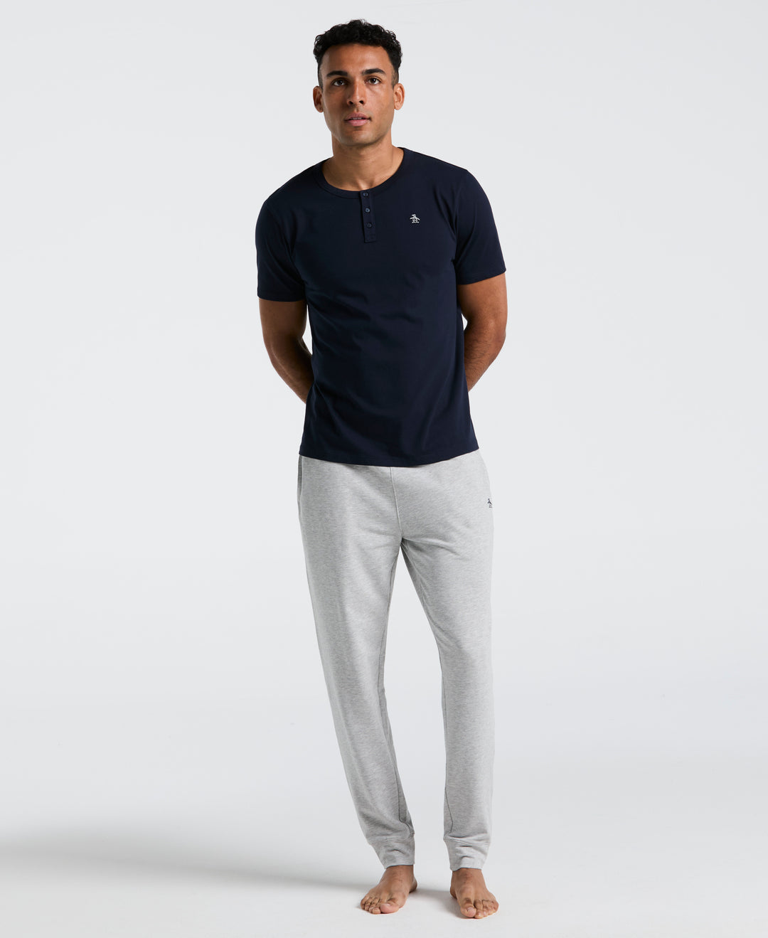 Short Sleeve Henley Tee (Dark Sapphire) 