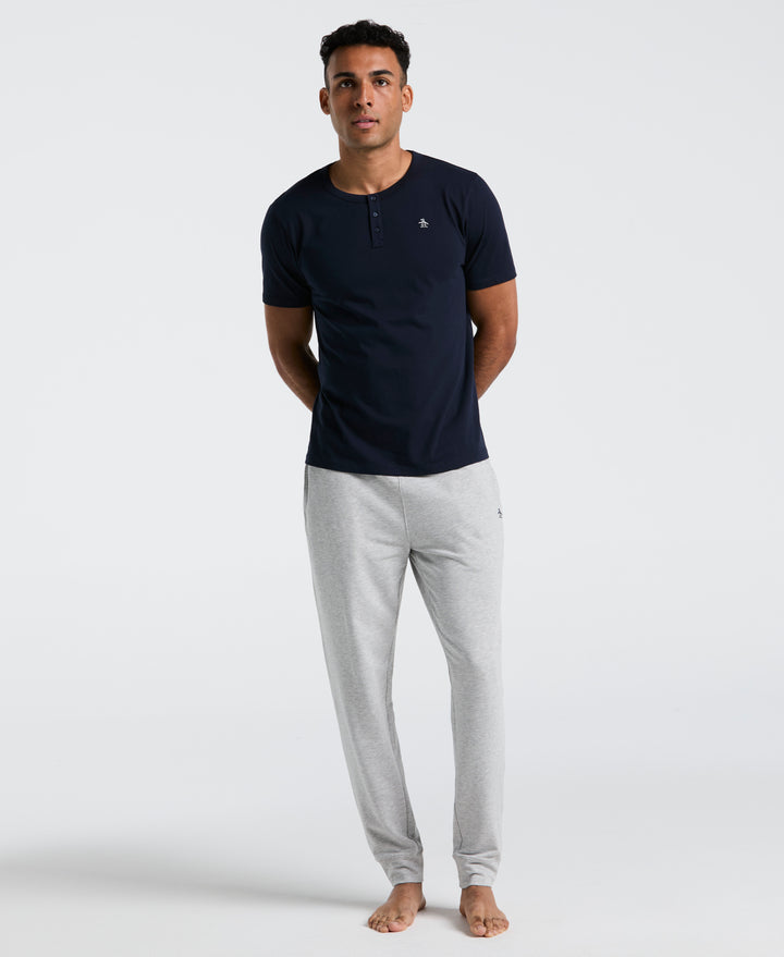 Short Sleeve Henley Tee (Dark Sapphire) 