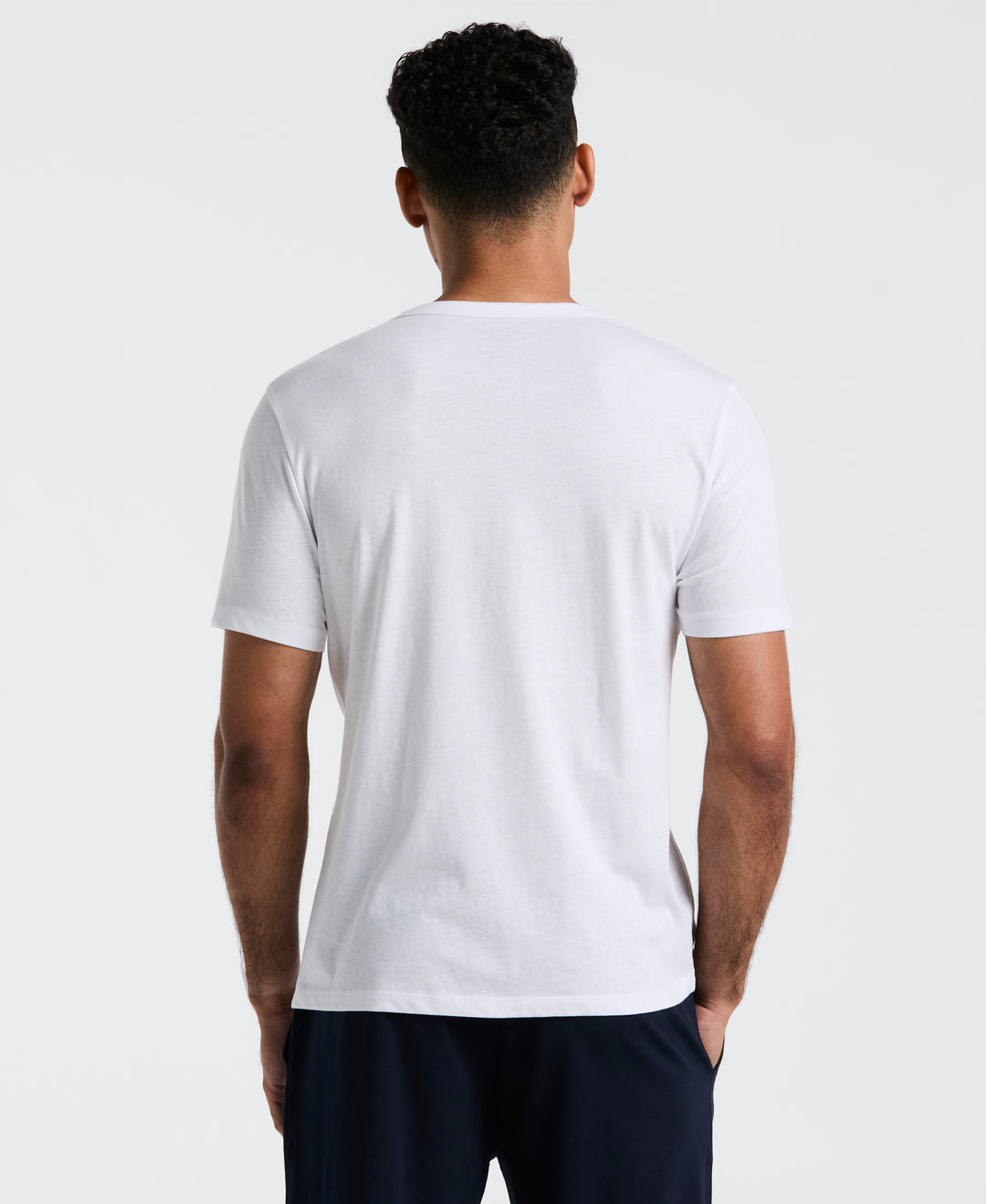 Short Sleeve Henley Tee (Bright White) 