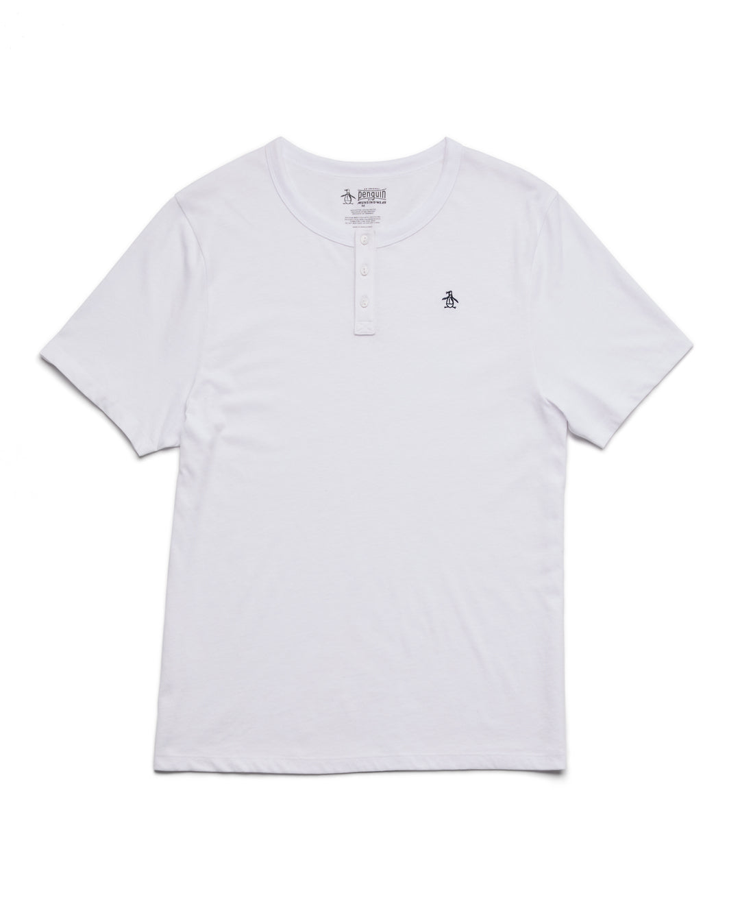 Short Sleeve Henley Tee (Bright White) 