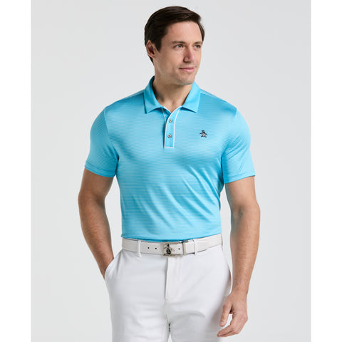 Short Sleeve Stripe Polo (Aquarius) 