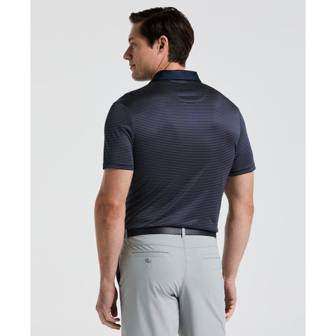 Short Sleeve Stripe Polo (Black Iris) 