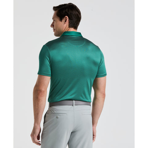 Short Sleeve Stripe Polo (Galapagos Green) 