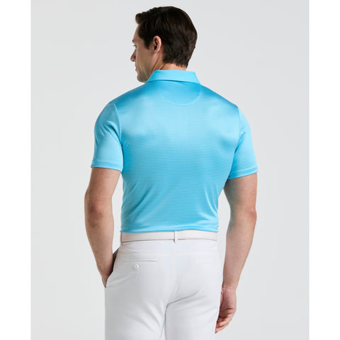 Short Sleeve Stripe Polo (Aquarius) 