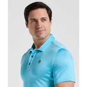 Short Sleeve Stripe Polo (Aquarius) 
