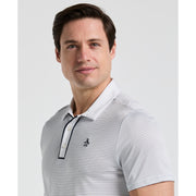 Short Sleeve Stripe Polo (Bright White) 