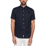 Washed Linen Shirt (Dark Sapphire) 
