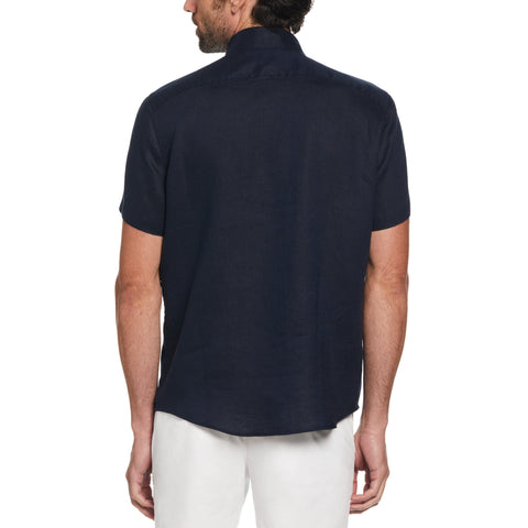 Washed Linen Shirt (Dark Sapphire) 