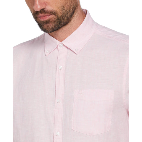 Washed Linen Shirt (Parfait Pink) 