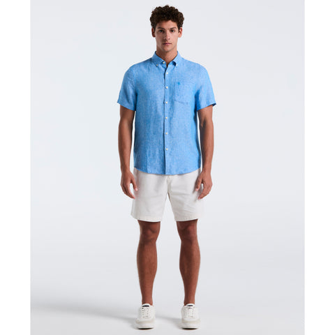 Washed Linen Shirt (Indigo Bunting) 