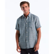Short Sleeve Washed Linen Shirt-Shirts-Reflecting Pond-XS-Original Penguin