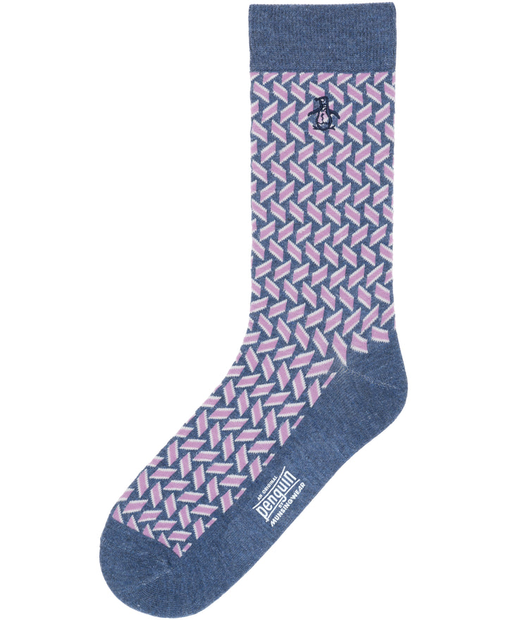 Richford Geo Dress Sock (Indigo Navy) 