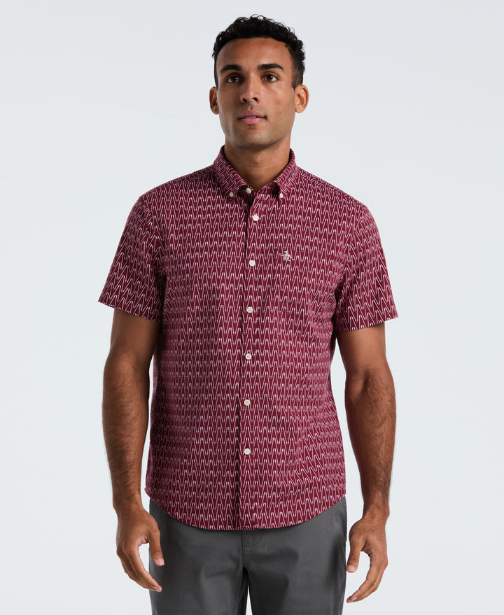 Ski Poles Oxford Shirt (Cabernet) 