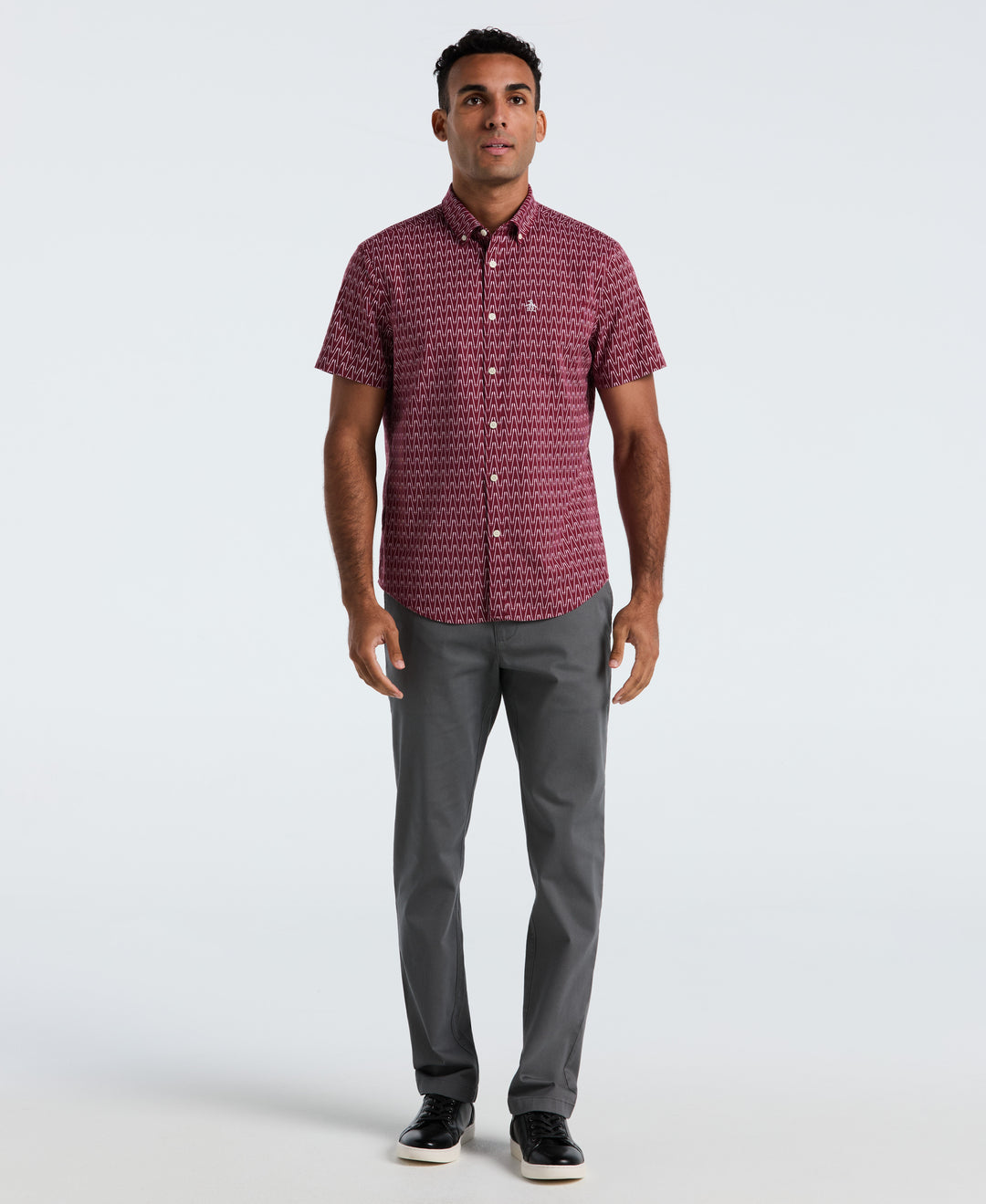 Ski Poles Oxford Shirt (Cabernet) 