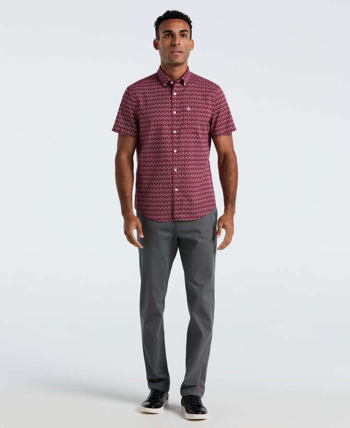 Ski Poles Oxford Shirt (Cabernet) 