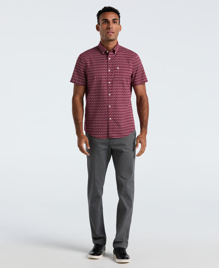 Ski Poles Oxford Shirt (Cabernet) 