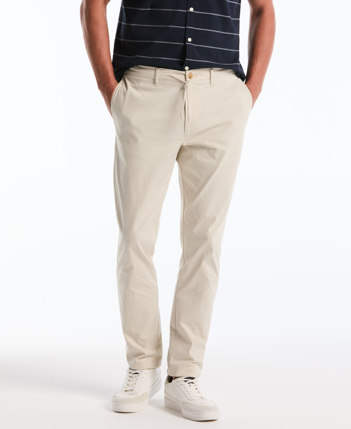 Slim Drawstring Twill Jogger (Stone) 