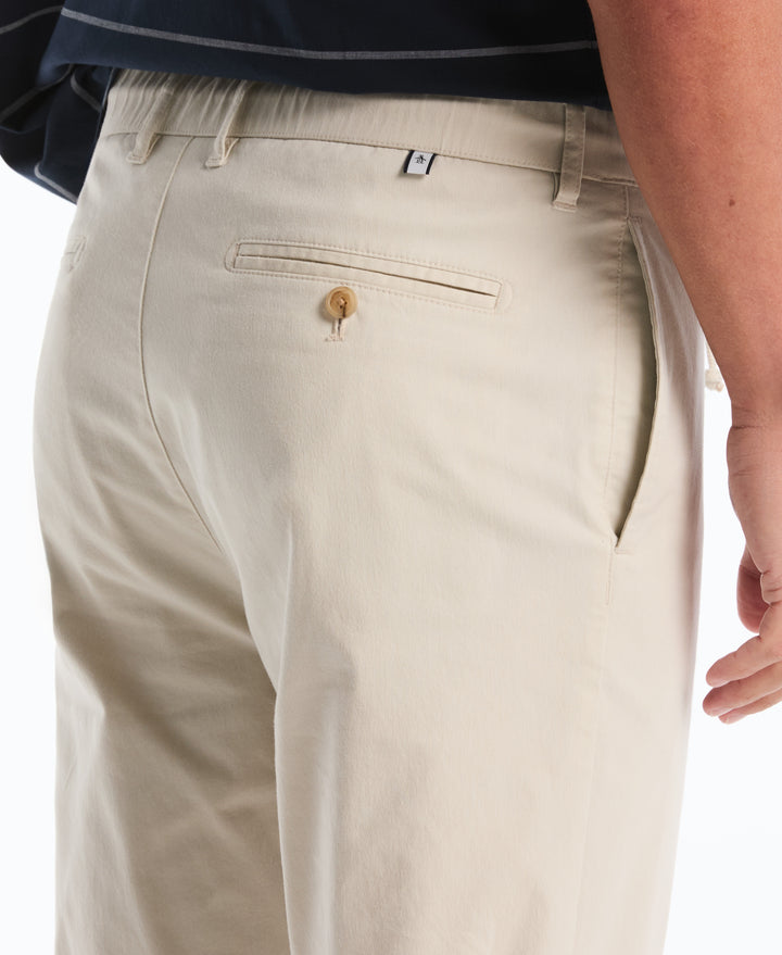 Slim Drawstring Twill Jogger (Stone) 