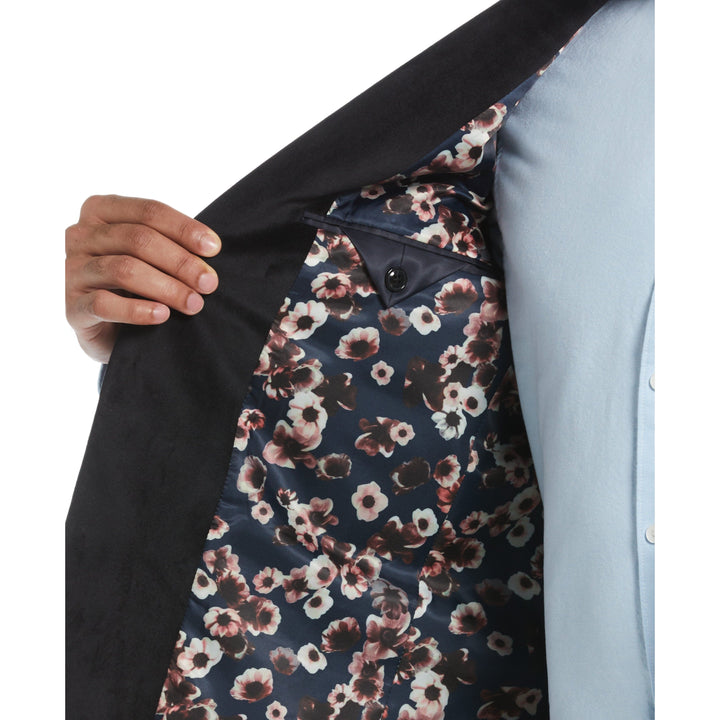 Black Velvet Pivo Suit Jacket  (Black) 