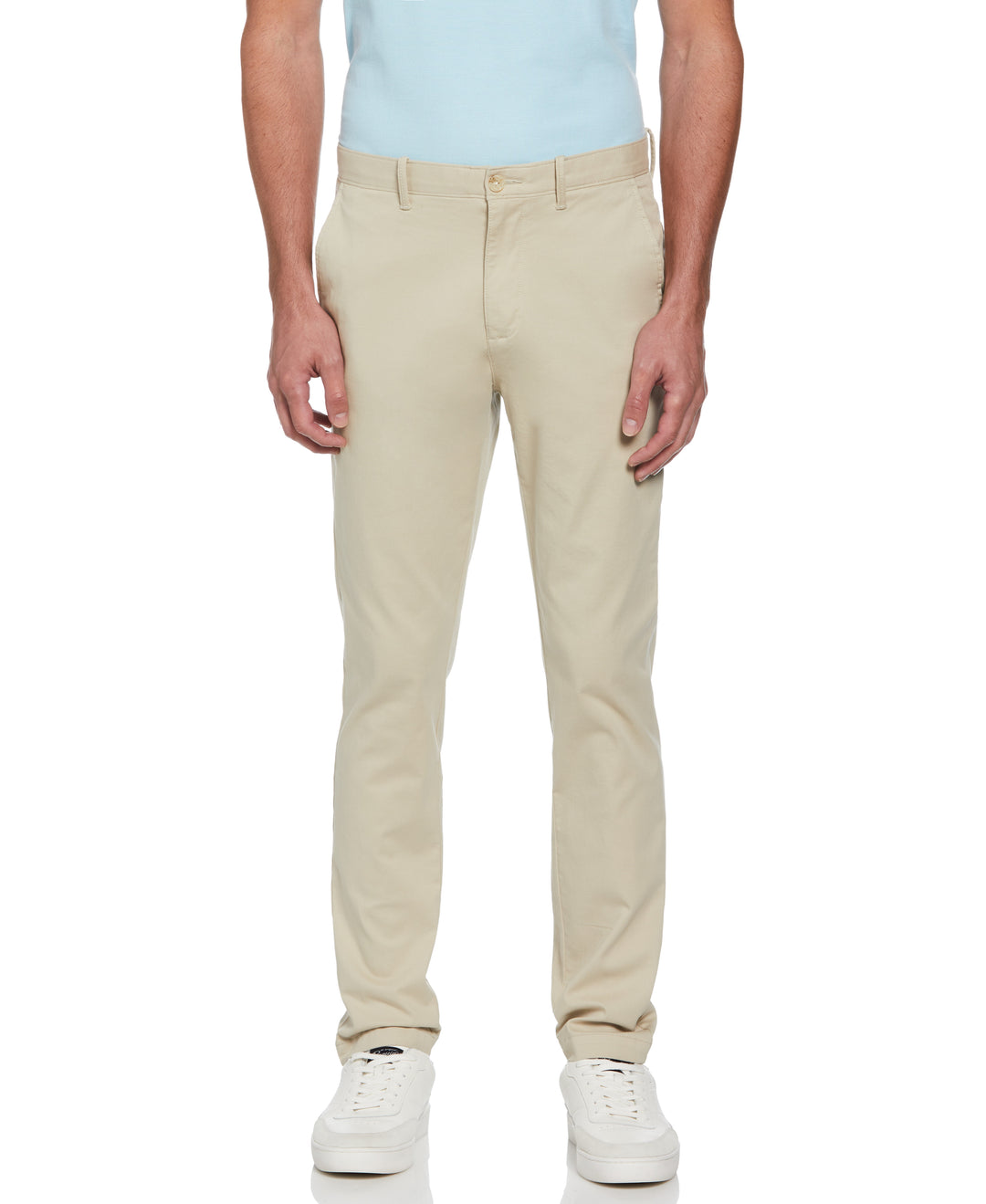 Slim Fit Stretch Chino Flat Front Pant (Agate Gray) 