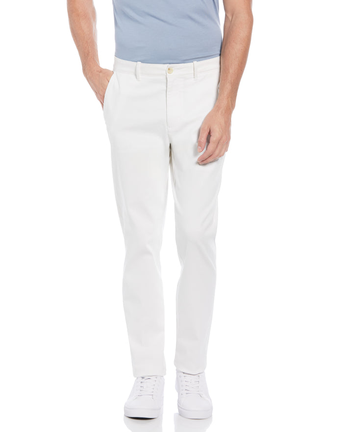 Slim Fit Stretch Chino Flat Front Pant (Bright White) 