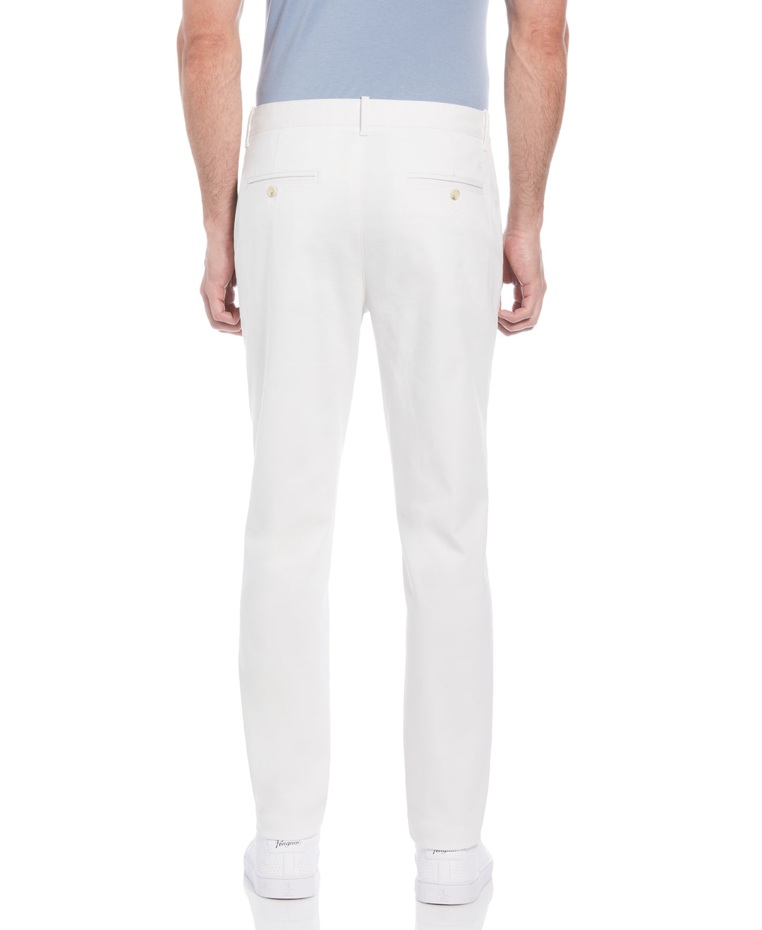 Slim Fit Stretch Chino Flat Front Pant (Bright White) 