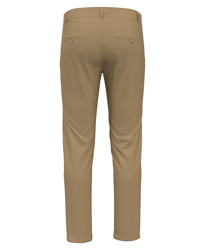 Slim Fit Stretch Chino Flat Front Pant (Travertine) 